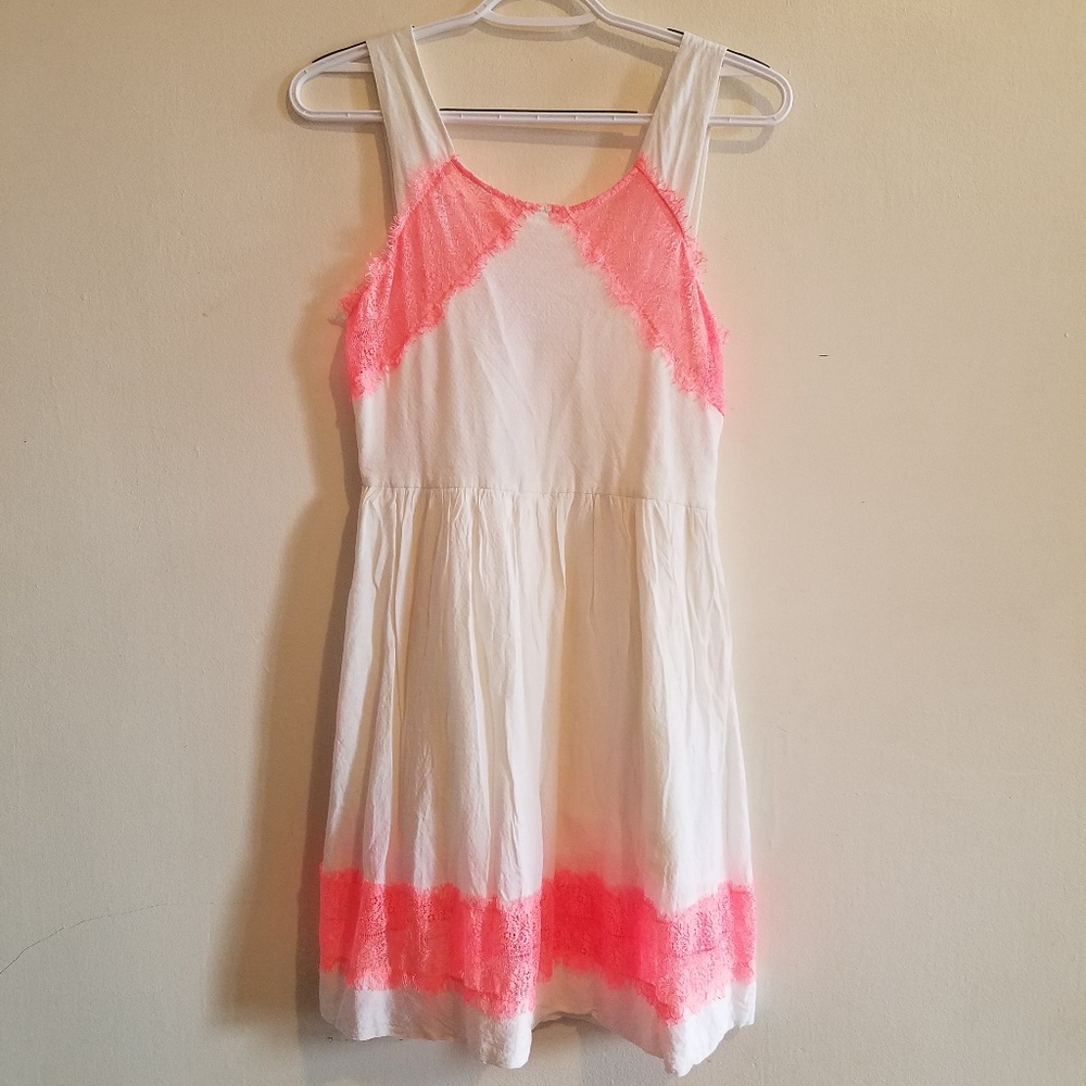 Free People White & Pink Dress/Tunic Size 2